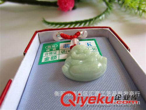 玉器項(xiàng)飾 地?cái)傦椘穞rA玉彌勒佛項(xiàng)鏈 翡翠玉器笑佛首鏈批發(fā)原始圖片3