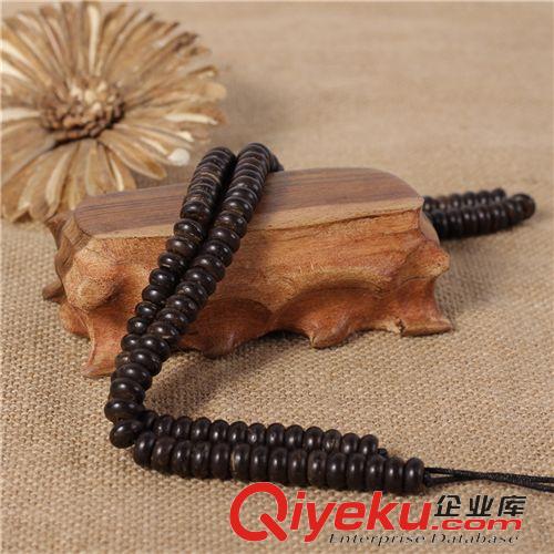 佛珠配件 整串批發(fā)天然椰殼佛珠 規(guī)格5*9mm印尼椰殼佛珠108顆 優(yōu)質(zhì)椰殼佛珠原始圖片3