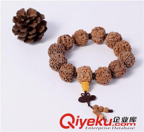 金剛菩提 情侶款 五瓣大金剛菩提子手鏈 蜜蠟款16-18mm佛珠手串飾品批發(fā)