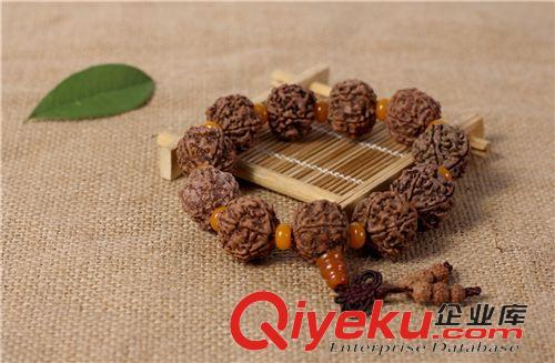 金剛菩提 情侶款 五瓣大金剛菩提子手鏈 蜜蠟款16-18mm佛珠手串飾品批發(fā)原始圖片3