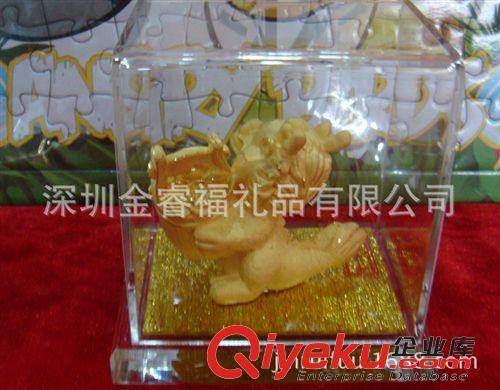 金屬工藝品 tj創(chuàng)意禮品同學(xué)周年聚會紀念保險公司開門紅禮品一桶金絨沙金龍