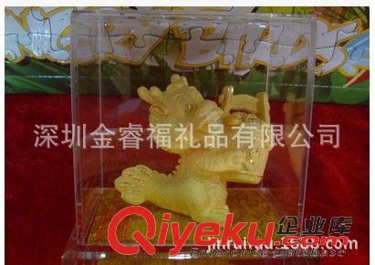 金屬工藝品 tj創(chuàng)意禮品同學(xué)周年聚會紀念保險公司開門紅禮品一桶金絨沙金龍