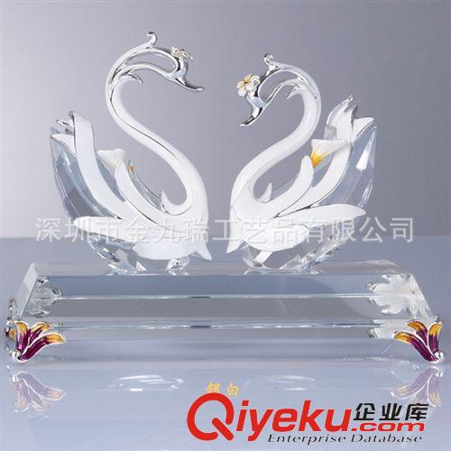 婚慶工藝品天鵝系列 【精美時尚】供應白水晶婚慶禮品 典雅婚慶禮品 水晶天鵝婚慶禮品