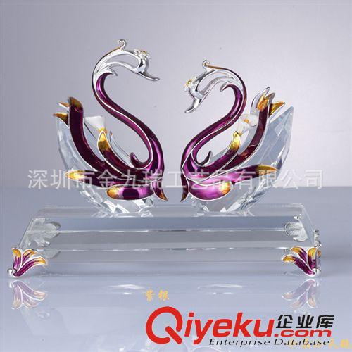 婚慶工藝品天鵝系列 直銷 水晶工藝品 水晶天鵝銀白 情侶天鵝 創(chuàng)意禮品 情人節(jié)禮物原始圖片2