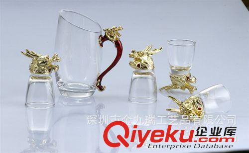 酒杯系列 品質(zhì)供應(yīng)gd金色龍頭五件套 時尚創(chuàng)意禮品酒杯 商務(wù)酒文化杯套裝