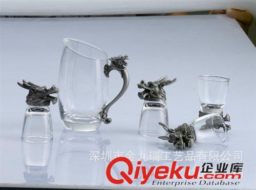 酒杯系列 供應(yīng)gd創(chuàng)意文化酒杯 古錫色龍頭五件套  十二生肖獸頭杯原始圖片2