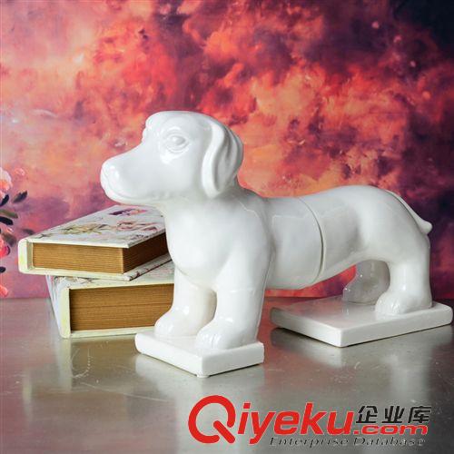 功能分類 新款歐式創(chuàng)意實用小狗書立 陶瓷動物家居風(fēng)水書房擺件原始圖片2