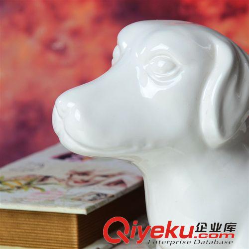 功能分類 新款歐式創(chuàng)意實用小狗書立 陶瓷動物家居風(fēng)水書房擺件原始圖片3