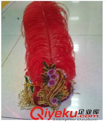 新疆帽子 新疆兒童舞蹈帽子 羽毛帽子 新款 維族帽 舞蹈配飾 演出帽子大紅原始圖片2