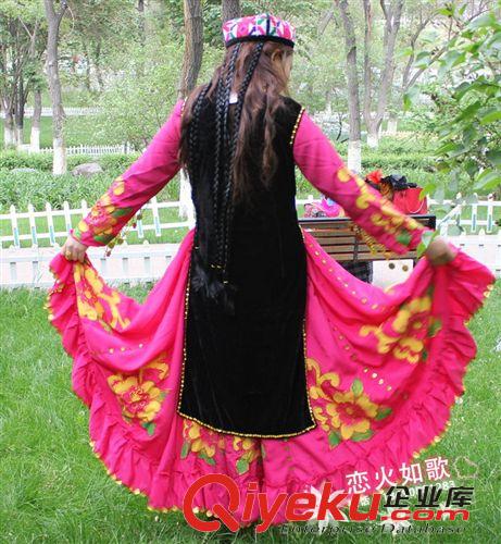 成人舞蹈服 新疆民族舞蹈服 維吾爾族演出服裝 廣場舞 民族舞蹈服裝 女士原始圖片2