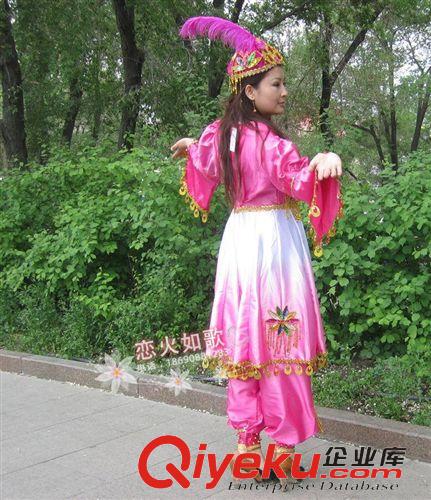 成人舞蹈服 新疆民族舞蹈服裝演出服裝女裝維吾爾族服裝舞臺表演服短裙叮當裙原始圖片3