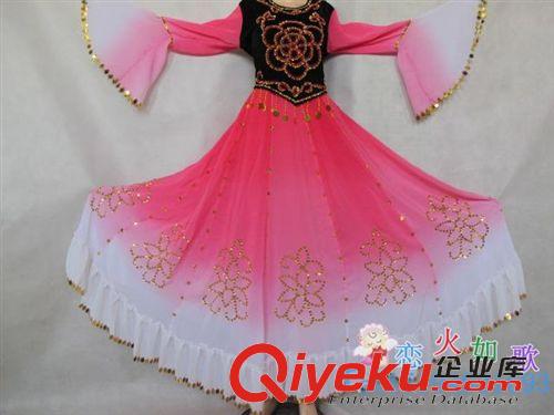 成人舞蹈服 新疆女裝/天山美翼民族舞蹈服裝/演出服裝/維吾爾族服裝扇子舞原始圖片2