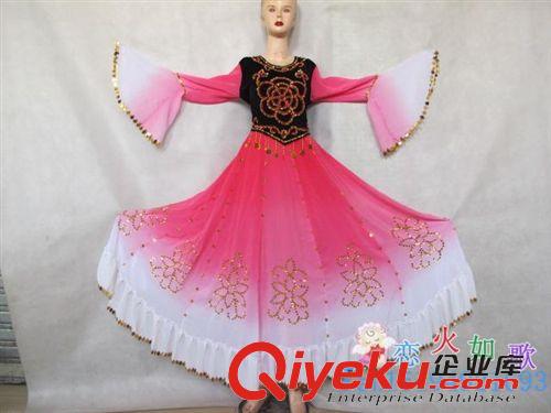 成人舞蹈服 新疆女裝/天山美翼民族舞蹈服裝/演出服裝/維吾爾族服裝扇子舞原始圖片3