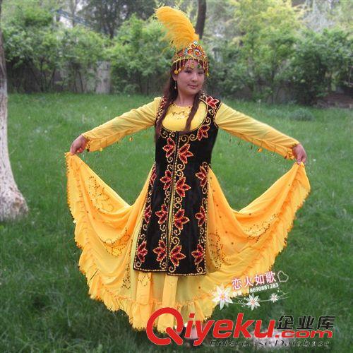 成人舞蹈服 演出服裝/新疆少數民族/舞蹈服裝/維吾爾族女裝/新疆女裝/哈薩克