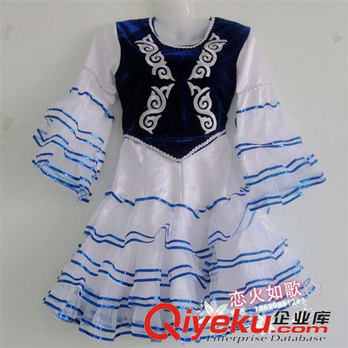 兒童舞蹈服 新疆哈薩克族兒童演出服新款少兒表演服裝舞蹈服女童紗裙