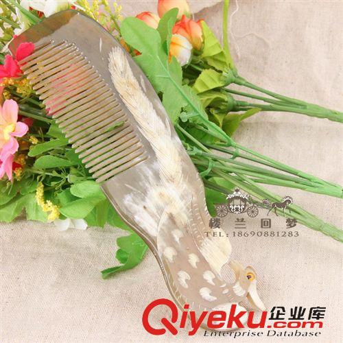  海娜粉/薰衣草制品   trzp梳子 梳齒圓潤(rùn)防脫發(fā)牛角梳am防靜電超譚木匠木梳