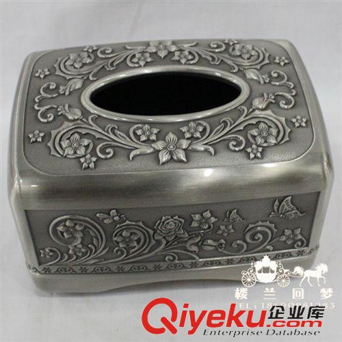 俄羅斯商品  俄羅斯錫制紙巾盒 歐式金屬紙巾抽 雕花復古典紙抽收納盒 餐巾盒
