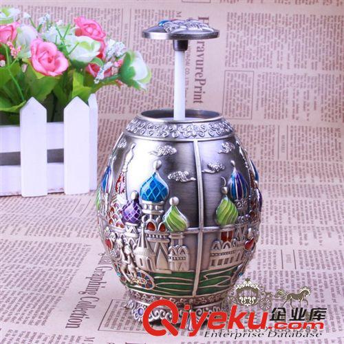 俄羅斯商品  gd歐式牙簽筒手壓自動式牙簽盒牙簽座家居酒店ktv用品擺件包郵