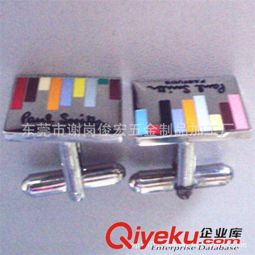 袖扣 烤漆工藝制作銅袖扣 鐵袖扣電鍍 滴膠袖扣定做鋅合金袖扣