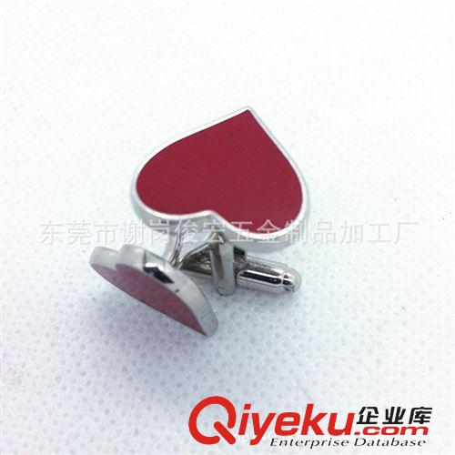 袖扣 飾品供應：袖扣電鍍 銅袖扣制作烤漆 心形袖扣 鋅合金琺瑯袖扣原始圖片3