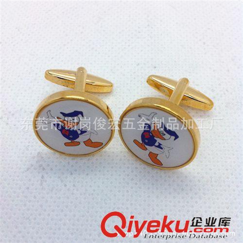 袖扣 仿金袖扣供應(yīng)：鋅合金袖扣貼紙滴膠 袖扣批發(fā) 袖扣工廠直銷價出售