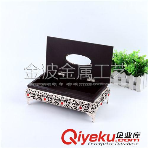 垃圾桶、紙巾盒 純手工木紙巾盒 裂紋漆銀木質(zhì)鑲嵌鉆手工木質(zhì)工藝品家居紙抽盒子原始圖片3