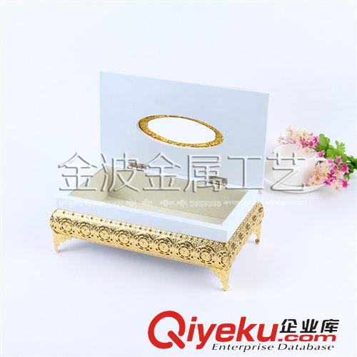 垃圾桶、紙巾盒 gd木質(zhì)工藝品歐式白盒電金抽盒時尚創(chuàng)意木質(zhì)抽紙盒紙巾筒盒原始圖片3