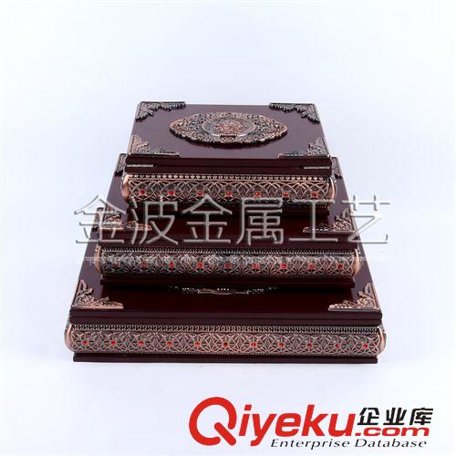 古蘭經盒 現貨供應穆斯林宗教廟宇紅銅古木質工藝品 藏經書古典經盒擺飾原始圖片2