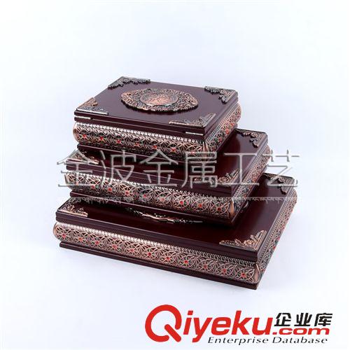 古蘭經盒 現貨供應穆斯林宗教廟宇紅銅古木質工藝品 藏經書古典經盒擺飾原始圖片3
