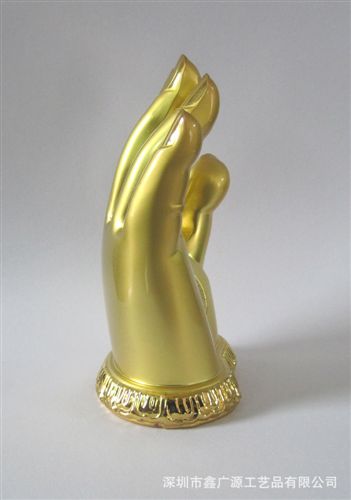 金屬模型 金屬佛手 鋅合金壓鑄佛手 真金電鍍佛像工藝禮品 鋅合金佛像禮品原始圖片2