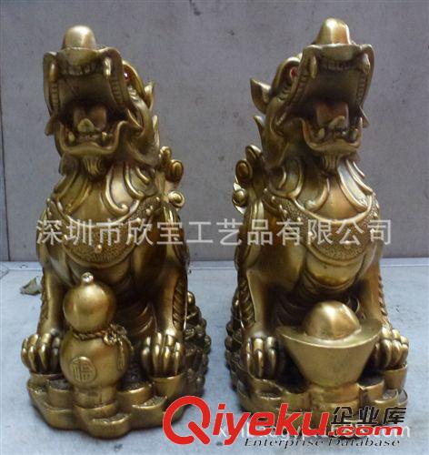 銅雕-動物-吉祥擺件 批發銅貔貅 1.2尺財富貔貅 麒麟 怪獸擺件原始圖片2