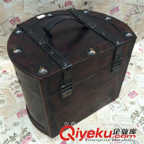 創(chuàng)意定制專區(qū)——樣品展示 仿古木制工藝品 影樓櫥窗道具箱 做舊復古老式手提箱 手拎箱子