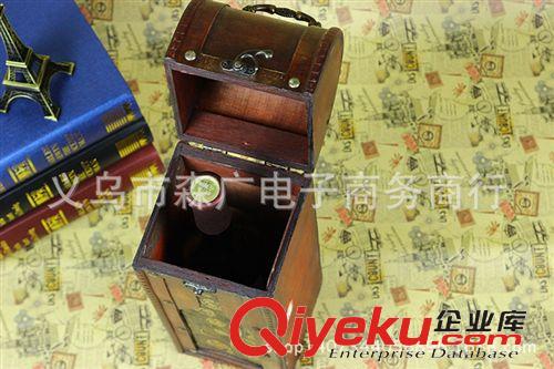 定做各類產品包裝盒 義烏 紅酒木盒 仿古創意  Wooden box 歐式復古 紅酒包裝盒單只裝