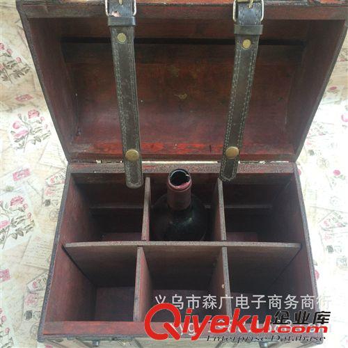 傳承經典~仿古工藝lhz 六支裝紅酒木盒 包裝盒 復古木制 仿古酒盒 紅酒禮盒 復古6只超值原始圖片3