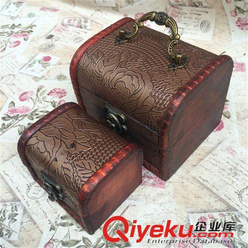 百宝盒M中(畅销款) 仿古木盒Wooden box 仿古工艺品 复古首饰盒 十元店货源复古木盒