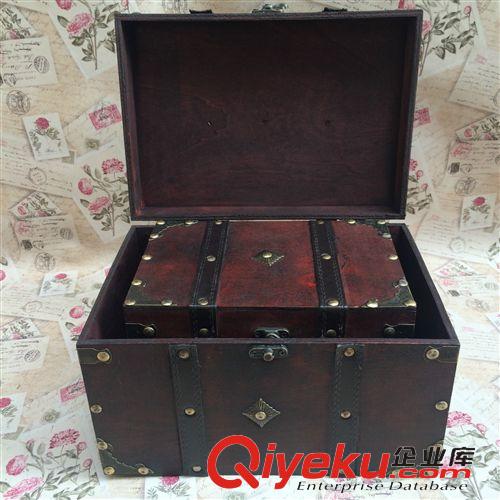 百寶盒XL加大(必備款) 熱銷(xiāo)義烏新款仿古木盒Wooden box 仿古工藝品 復(fù)古首飾盒廠家直銷(xiāo)