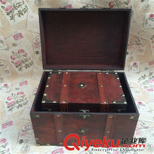 百寶盒XL加大(必備款) 熱銷義烏新款仿古木盒Wooden box 仿古工藝品 復古首飾盒廠家直銷