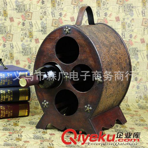 歐式酒柜酒箱 仿古工藝品 歐式 復(fù)古紅酒柜 Wooden box  PU 紅酒陳列柜 廠家