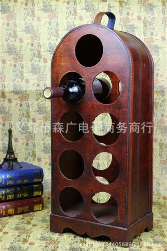 歐式酒柜酒箱 義烏仿古歐式復(fù)古紅酒架 Wooden box 廠家批發(fā) PU紅酒木質(zhì)品