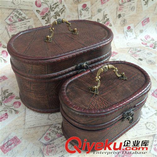 橢圓形木盒 仿古做舊古玩 復古軟裝 仿古工藝 復古首飾 精品店熱賣款廠家直銷原始圖片2