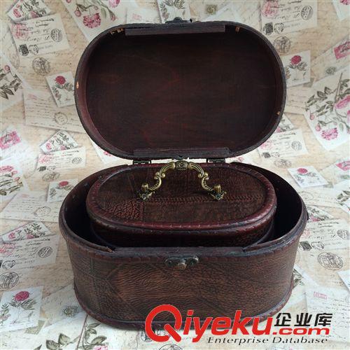橢圓形木盒 仿古做舊古玩 復古軟裝 仿古工藝 復古首飾 精品店熱賣款廠家直銷原始圖片3
