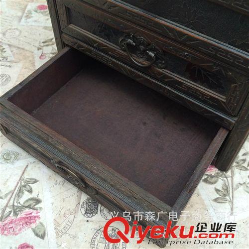 復(fù)古梳妝盒 仿古梳妝盒 復(fù)古木質(zhì)收納 帶鏡子首飾盒 道具木盒 廠家直銷tj原始圖片3