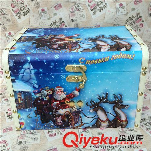 圣誕禮品盒 精美pu皮質(zhì) 復(fù)古卡通百寶箱木質(zhì)收納箱 廠家批發(fā)整理收納箱儲(chǔ)物盒