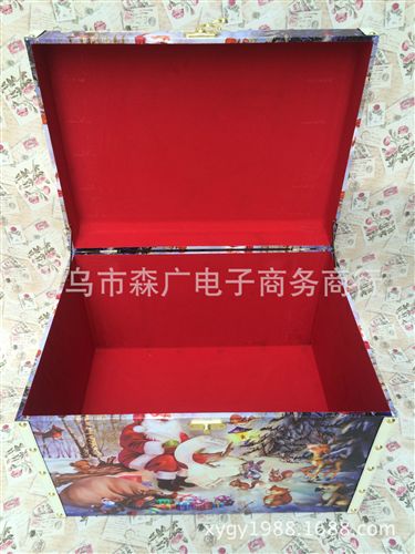 圣誕禮品盒 精美pu皮質(zhì) 復(fù)古卡通百寶箱木質(zhì)收納箱 廠家批發(fā)整理收納箱儲(chǔ)物盒