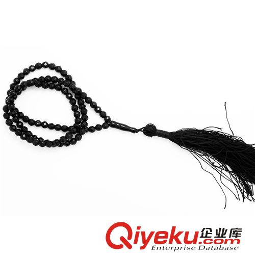 穆斯林念珠 贊珠Tasbih 底價(jià)供應(yīng)tr寶石黑石水晶tasbih 6mm8mm<99>可混批 穆斯林教念珠