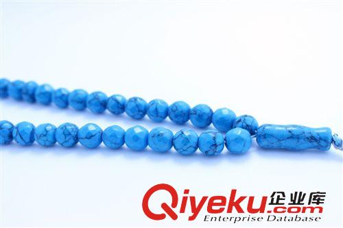 穆斯林念珠 赞珠Tasbih tr水晶宝石tasbih绿松石  穆斯林教念珠8mm刻面 10mm切面<33>