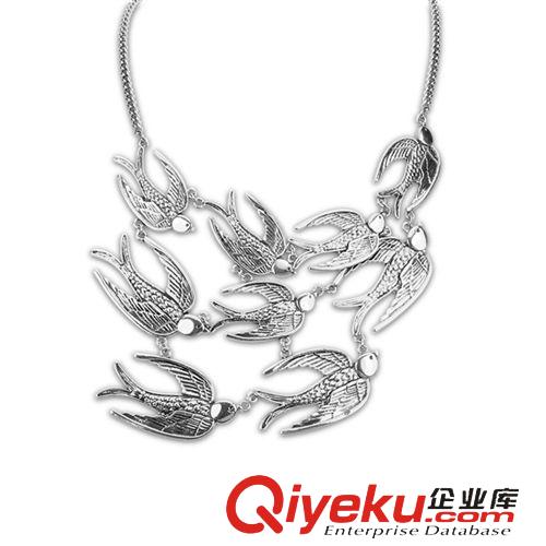 金屬促銷（85折） tj配飾 燕子回時夸張項鏈 民族風飾品 泰國飾品原始圖片2