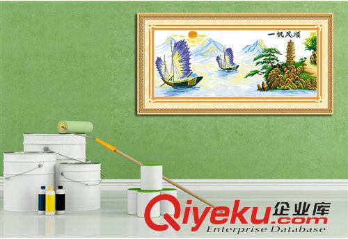 十字繡按類型分類 tjSDR絲蒂爾 一帆風順-吉祥版 中國風百分百高清精準印花十字繡