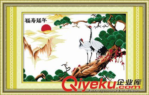 十字繡按類型分類 tjSDR絲蒂爾 福壽延年松鶴延年中國風百分百高清精準印花十字繡