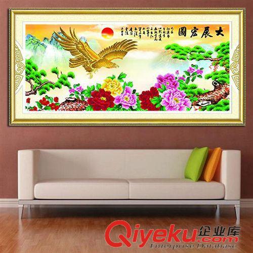 十字繡按尺寸分類 絲蒂爾5D立體秀 大展宏圖富貴長壽 雄鷹展翅高飛3D精準印花十字繡